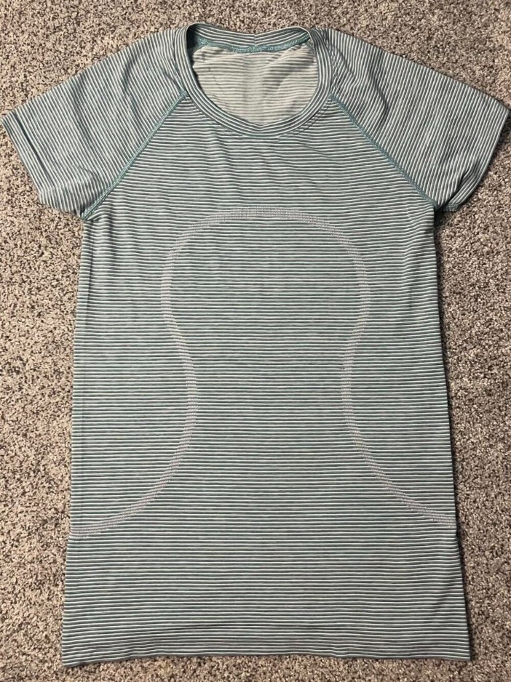 Striped Lululemon short sleeve Swiftly
